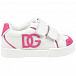 Белые кроссовки с розовыми вставками Dolce&Gabbana | Фото 2