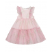 Розовое платье с принтом &quot;банты&quot; Monnalisa | Фото 1