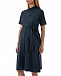 Темно-синее платье с поясом Pietro Brunelli | Фото 7