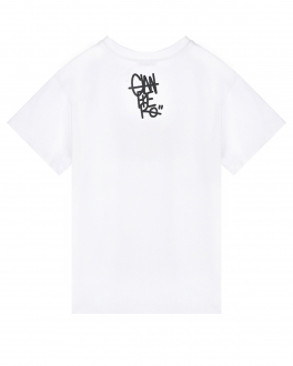 Белая футболка с разноцветным лого Dolce&Gabbana Белый, арт. L5JTKG G7F9M W0800 | Фото 2