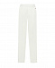 Белые брюки с поясом на резинке  | Фото 4