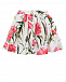 Белая поплиновая юбка с принтом &quot;гвоздики&quot; Dolce&Gabbana | Фото 2