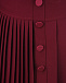 Бордовая юбка плиссе с пуговицами Aletta | Фото 4