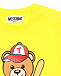 Желтая футболка с принтом &quot;медвежонок-бейсболист&quot; Moschino | Фото 3