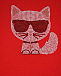 Красный свитшот с декором Choupette из страз Karl Lagerfeld kids | Фото 3