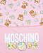 Розовый конверт с принтом &quot;мишки и игрушки&quot;, 40x80 см Moschino | Фото 4