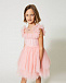 Розовое платье с пышной юбкой TWINSET | Фото 2