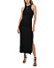 Платье халтер макси с боковым разрезом, черное MSGM | Фото 2