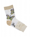 Белые носки с принтом "бабочки"
