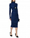Платье с драпировкой, синее Roberto Cavalli | Фото 4