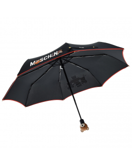 Черный зонт с принтом &quot;медвежонок&quot; Moschino Черный, арт. 8031 NERO | Фото 1