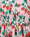 Розовое платье со сплошным принтом &quot;земляника&quot; Roberto Cavalli | Фото 3