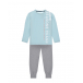 Пижама: голубой лонгслив и серые брюки Sanetta | Фото 1