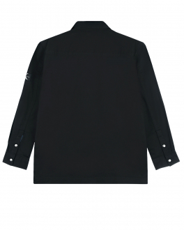 Черная рубашка с накладными карманами Calvin Klein Черный, арт. IB0IB01134 BEH CK BLACK | Фото 2