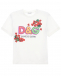 Белая футболка с логотипом и принтом &quot;герань&quot; Dolce&Gabbana | Фото 1