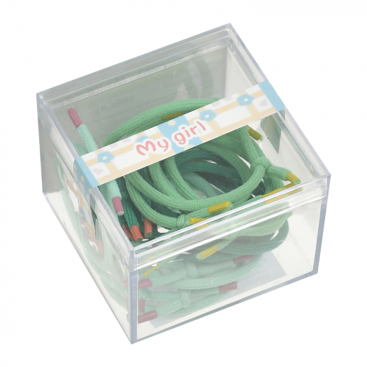 Набор резинок для волос в коробке, зеленые Tais | Фото 1