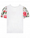 Белая футболка с принтом &quot;гвоздики&quot; Dolce&Gabbana | Фото 3
