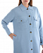 Голубое платье-рубашка из шерсти и кашемира Allude | Фото 8