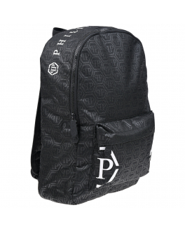 Черный рюкзак с лого, 29х40х6 см Philipp Plein Черный, арт. 2NX007 L3B85 84338 | Фото 2