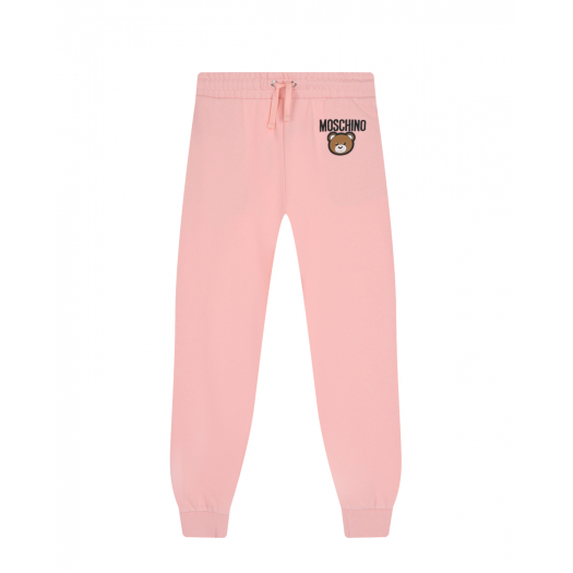 Розовые спортивные брюки на кулиске Moschino | Фото 1