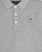 Серая толстовка-поло с принтом флага на спинке Tommy Hilfiger | Фото 4