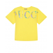 Желтая футболка с разноцветным лого  | Фото 1