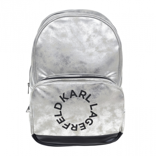Серебристый рюкзак Karl Lagerfeld kids | Фото 1