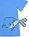 Синяя футболка с принтом &quot;Кит&quot; Sanetta Kidswear | Фото 3