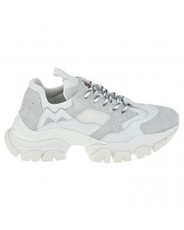 Белые кроссовки со вставками в сетку Moncler Белый, арт. 4M70700 02SU1 001 | Фото 2