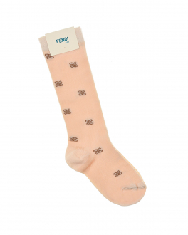 Бежевые носки с логотипом Fendi Бежевый, арт. JFN024 AHQ3 F1ENM PROMISE | Фото 1
