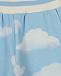 Голубые спортивные брюки с принтом &quot;облака&quot; Monnalisa | Фото 5