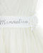 Платье приталенного кроя с широким декорированным поясом Monnalisa | Фото 4