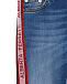 Синие джинсы с красными лампасами Alberta Ferretti | Фото 3