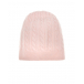 Розовая шапка из кашемира с косами Oscar et Valentine Розовый, арт. BON05 PINK | Фото 1