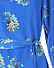 Платье из синего шелка с цветочным принтом  | Фото 6