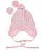 Розовая шапка с помпонами Il Trenino | Фото 2