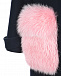 Темно-синее пальто с розовыми карманами из меха Blancha | Фото 9