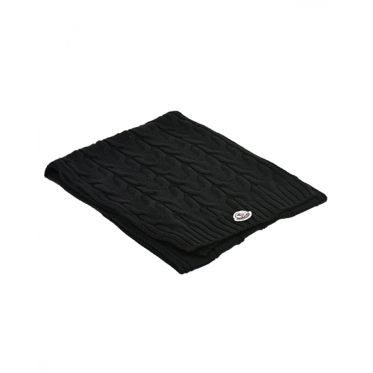Черный шарф из шерсти Moncler Черный, арт. 3C70020 04S02 999 | Фото 1