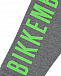 Серые спортивные брюки с зеленым лого Bikkembergs | Фото 3