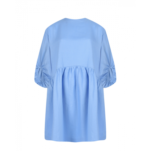 Льняное платье голубого цвета SHADE | Фото 1