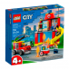 Конструктор CITY &quot;Пожарная часть и пожарная машина&quot; Lego | Фото 1