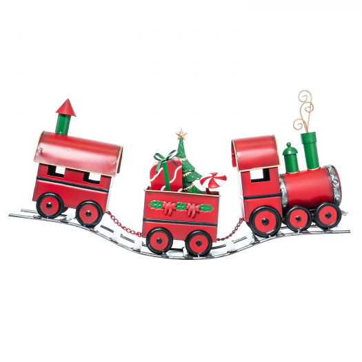 Декор &quot;Рождественский поезд&quot;, красный, металл Arpimex | Фото 1