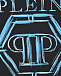 Черная футболка с голубым лого Philipp Plein | Фото 3