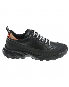 Черные кроссовки из кожи Burberry Черный, арт. 8043652 A1189 | Фото 2