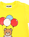 Желтая футболка с принтом &quot;медвежонок&quot; Moschino | Фото 3
