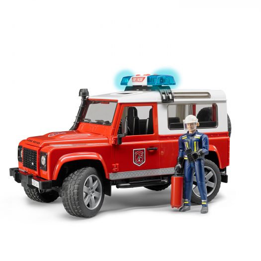 Внедорожник Land Rover Defender Station Wagon пожарный с фигуркой  | Фото 1