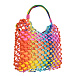 Яркая плетеная сумка с косметичкой, 30х27 см. Stella McCartney | Фото 3