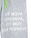 Серые спортивные брюки с принтом vot moya derevnya  | Фото 3