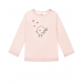 Розовая толстовка с принтом &quot;птичка&quot; Sanetta Kidswear | Фото 1
