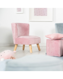 Детское велюровое кресло Lil Sofa, розовый Roba , арт. 450120MA | Фото 2